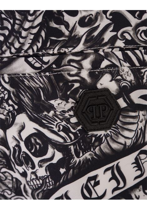 PHILIPP PLEIN Silk Cool Kid Shorts Tattoo - PHILIPP PLEIN Nuova
