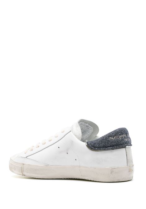 PHILIPPE MODEL Sneakers Prsx Bianche e Denim Blu - PHILIPPE MODEL In Linea
