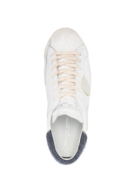 PHILIPPE MODEL Sneakers Prsx Bianche e Denim Blu - PHILIPPE MODEL In Linea