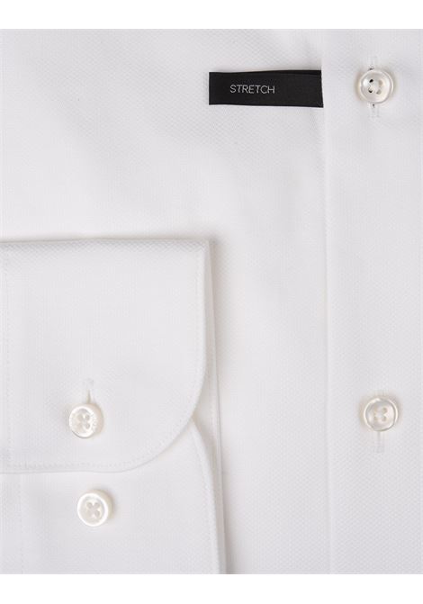 BOSS Camicia Hank Slim Fit In Tessuto Armaturato Di Cotone Stretch Bianco - BOSS Vendite Flash