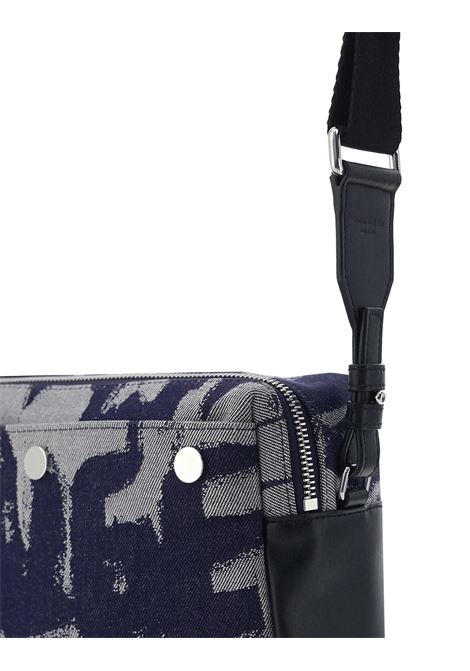 ALEXANDER MCQUEEN Borsa a Tracolla In Denim McQueen Graffiti Indaco - ALEXANDER MCQUEEN Moda