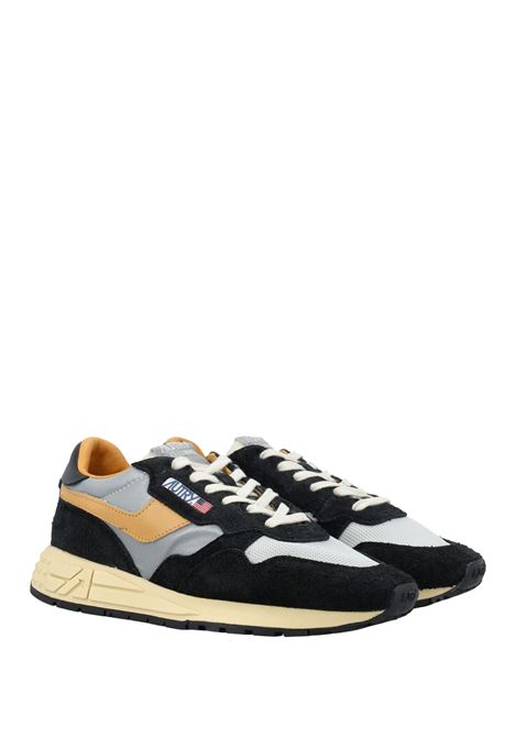 AUTRY Sneakers Reelwind In Suede Nero e Nylon Riflettente - AUTRY Qualità