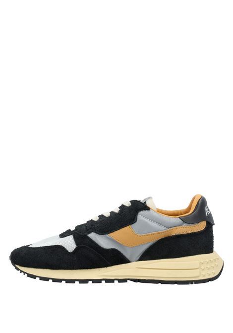 AUTRY Sneakers Reelwind In Suede Nero e Nylon Riflettente - AUTRY Qualità