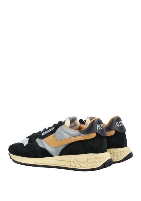 AUTRY Sneakers Reelwind In Suede Nero e Nylon Riflettente - AUTRY Qualità