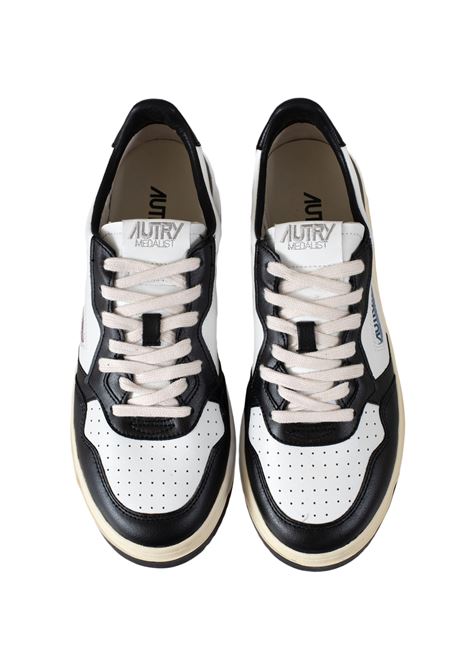 AUTRY Sneakers Medalist Low In Pelle Bianca e Nera - AUTRY Spedizione Gratuita