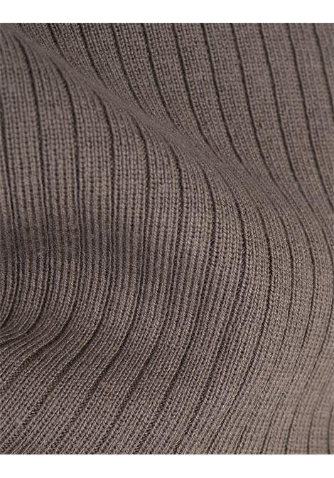 BOSS Maglione Regular Fit In Seta e Cotone Taupe - BOSS Offerta San Valentino