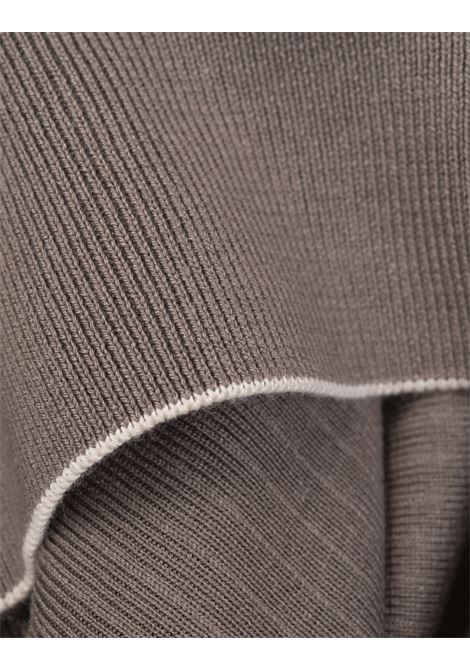 BOSS Maglione Regular Fit In Seta e Cotone Taupe - BOSS Offerta San Valentino