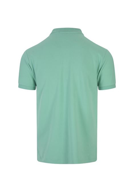 RALPH LAUREN Polo in Piquet Slim-Fit Verde Tramonto e Rosa - RALPH LAUREN Economico