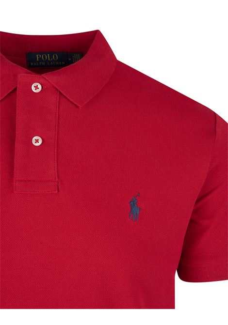 RALPH LAUREN Polo In Piquet Slim-Fit Rossa - RALPH LAUREN Vendita Calda
