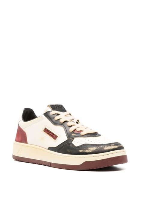 AUTRY Sneakers Medalist Low Super Vintage In Pelle Bianca Rossa e Nera - AUTRY Super Saving Price