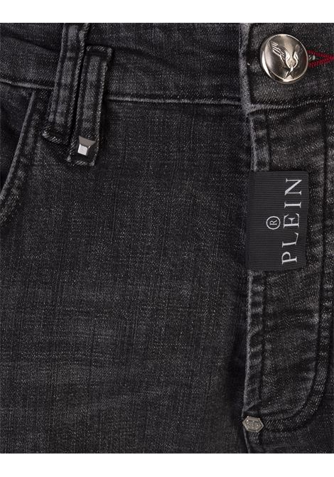 PHILIPP PLEIN Jeans Skinny In Denim Grey Splash - PHILIPP PLEIN Saldi Di Fabbrica