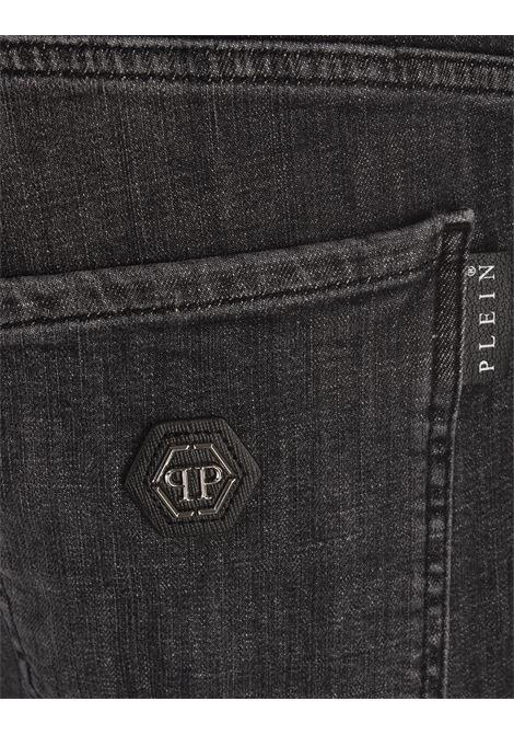 PHILIPP PLEIN Jeans Skinny In Denim Grey Splash - PHILIPP PLEIN Saldi Di Fabbrica