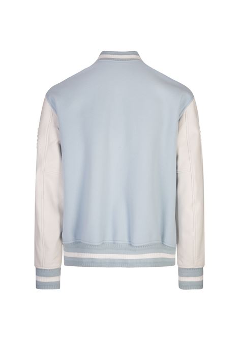 GIVENCHY Bomber GIVENCHY Bianco e Azzurro In Lana e Pelle - GIVENCHY I Più Venduti