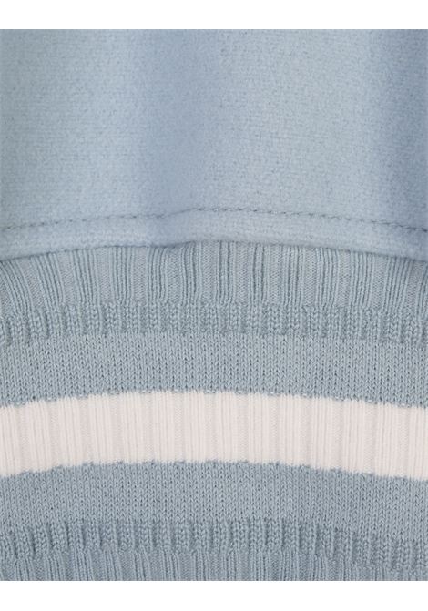 GIVENCHY Bomber GIVENCHY Bianco e Azzurro In Lana e Pelle - GIVENCHY I Più Venduti