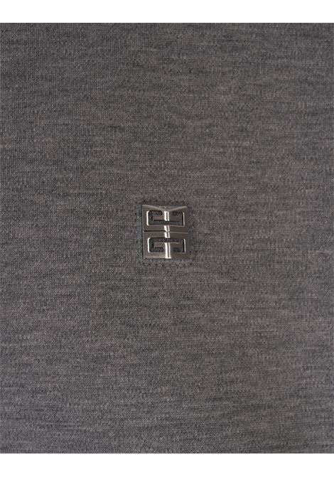 GIVENCHY Giacca Sportiva In Tessuto Garzato Grigio Con Dettaglio 4G - GIVENCHY In Saldo