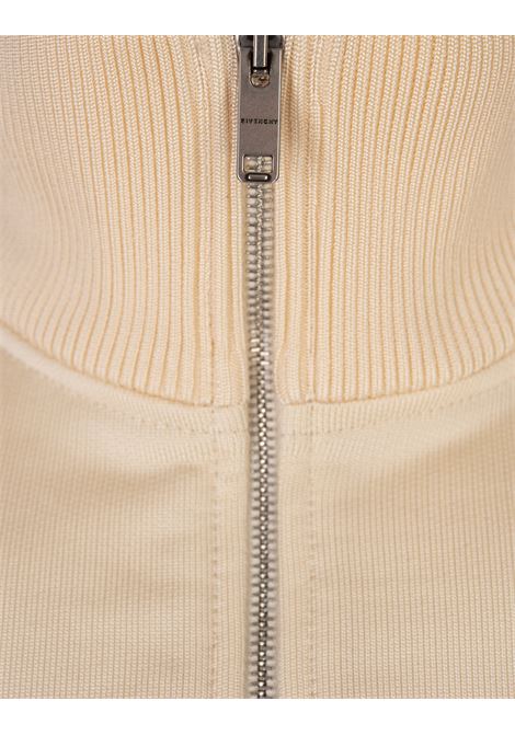 GIVENCHY Giacca Sportiva In Tessuto Garzato Avorio Con Dettaglio 4G - GIVENCHY Nuova