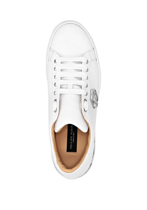 PHILIPP PLEIN Sneakers Low-Top Monogram In Nappa Bianca - PHILIPP PLEIN Moda