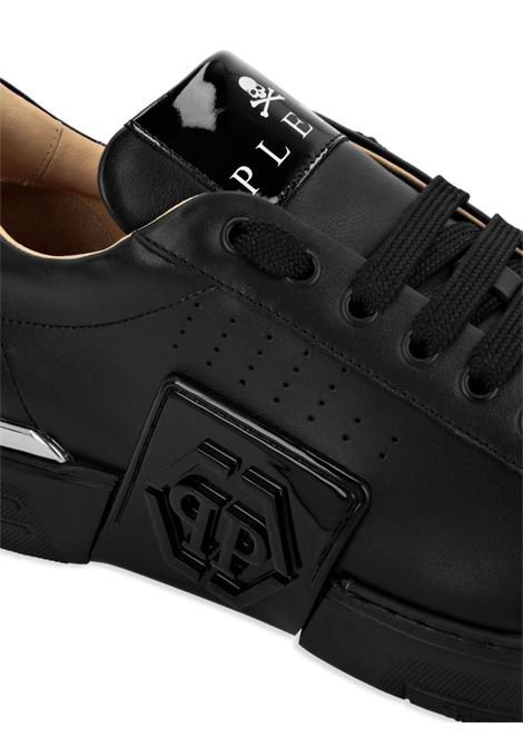 PHILIPP PLEIN Low-Top Leather Sneakers Phantom Kick$ Nere - PHILIPP PLEIN Italia