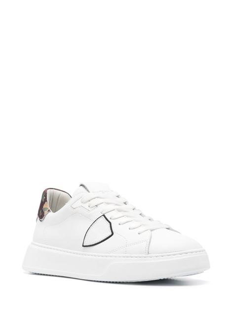 PHILIPPE MODEL Sneakers Basse Temple - Bianco e Camouflage - PHILIPPE MODEL In Linea