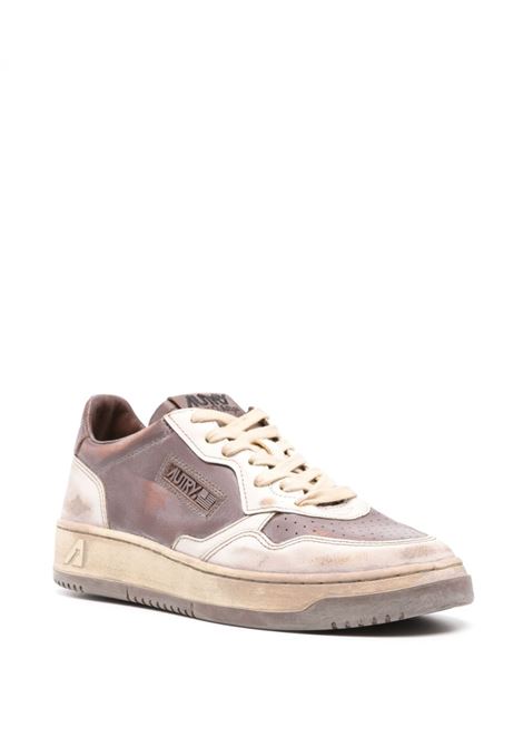 AUTRY Sneakers Medalist Low Super Vintage In Pelle Mud e Bianca - AUTRY Acquista Ora