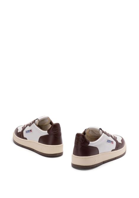 AUTRY Sneakers Medalist Low In Pelle Bicolor Bianca e Marrone - AUTRY Fino Al -60%