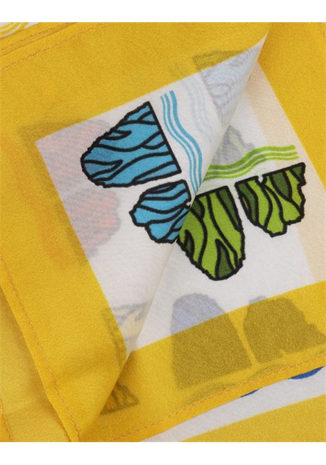 813 (OTTO TREDICI) Pochette In Seta Con Pattern Faraglioni in Giallo/Multicolore - 813 (OTTO TREDICI) Presa