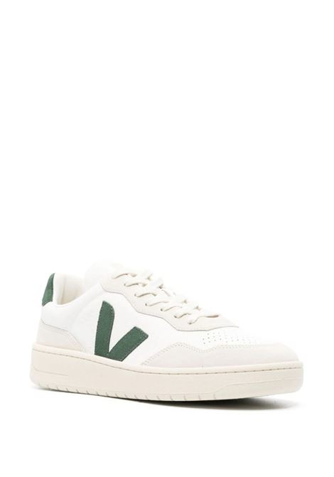 VEJA Sneakers V-90 In Pelle Bianca e Verde - VEJA In Vendita