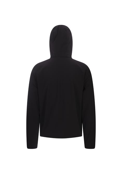 MONCLER GRENOBLE Felpa Imbottita Nera Con Zip e Stampa Logata - MONCLER GRENOBLE Offerte