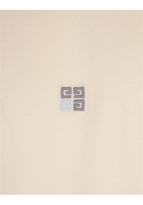 GIVENCHY T-Shirt Avorio Con Logo 4G Bicolore - GIVENCHY Hotsell