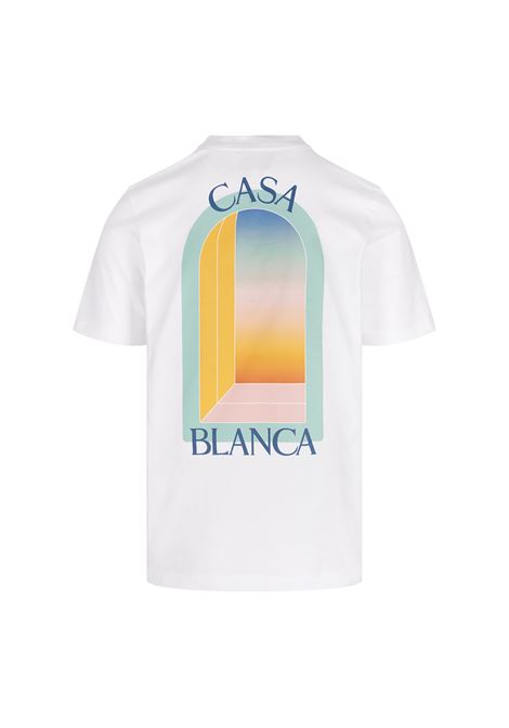 CASABLANCA T-Shirt L'Arc Coloré Bianca - CASABLANCA Vendita Calda