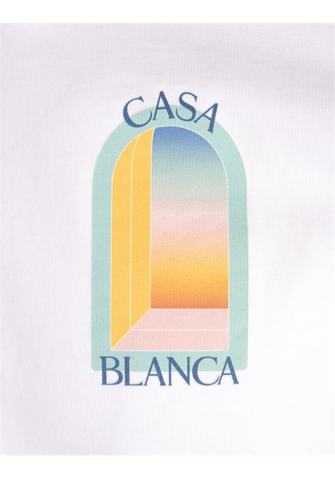 CASABLANCA T-Shirt L'Arc Coloré Bianca - CASABLANCA Vendita Calda
