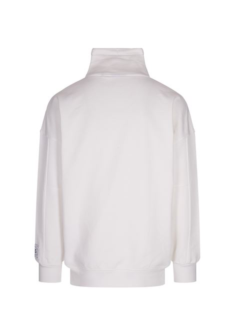 BOSS Felpa a Collo Alto Bianca Con Patch Logo - BOSS Italy