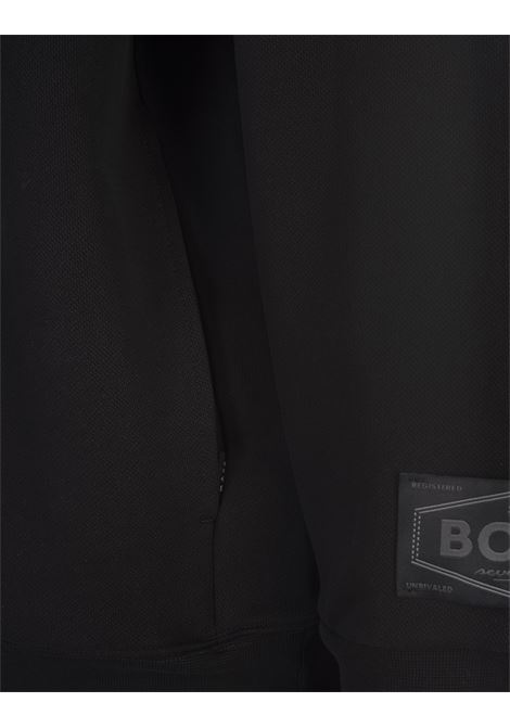 BOSS Felpa a Collo Alto Nera Con Patch Logo - BOSS Italia