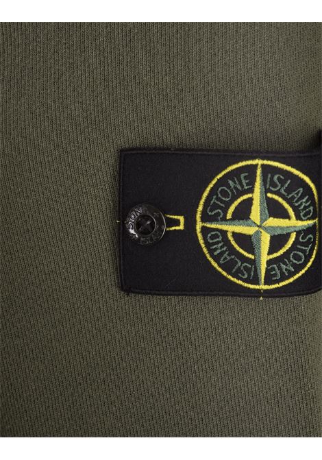 STONE ISLAND Felpa In Cotone Organico Con Struttura Diagonale ed Effetto "OLD" - STONE ISLAND In Linea