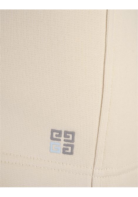 GIVENCHY Bermuda Avorio Con Logo 4G Bicolore - GIVENCHY Spedizione Gratuita