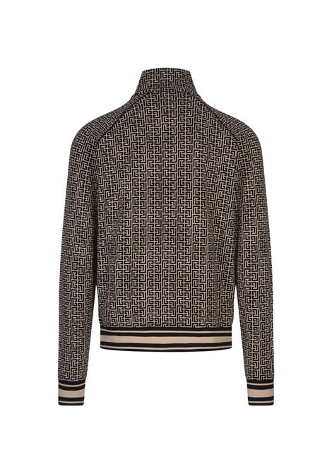 BALMAIN Bomber In Tessuto Monogram Avorio e Nero - BALMAIN Pezzi Unici