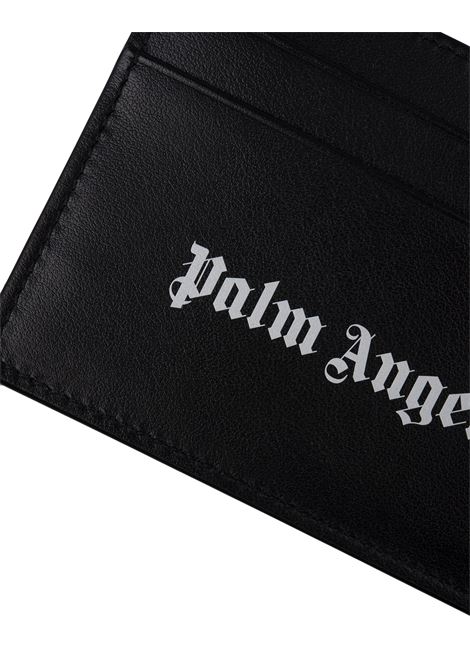 PALM ANGELS Portacarte In Pelle Nera Con Stampa Logo - PALM ANGELS Negozi Online