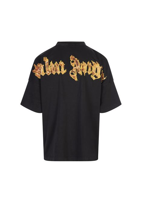 PALM ANGELS T-Shirt Burning Palm Nera - PALM ANGELS Acquista Ora