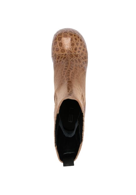 ETRO Stivaletti Platform In Pelle Stampata Marrone - ETRO Offerta