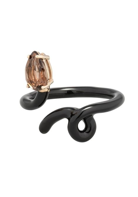BEA BONGIASCA Anello Baby Vine Tendril Nero - BEA BONGIASCA Sottocosto