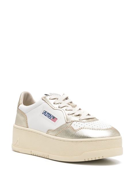 AUTRY Sneakers Low Medalist Platform Bianche e Oro - AUTRY Sconto