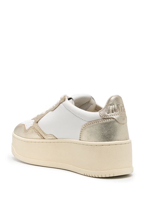 AUTRY Sneakers Low Medalist Platform Bianche e Oro - AUTRY Sconto