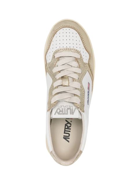 AUTRY Sneakers Low Medalist Platform Bianche e Oro - AUTRY Sconto