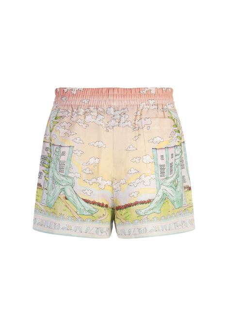 CASABLANCA Shorts In Lino Vase - CASABLANCA Qualità