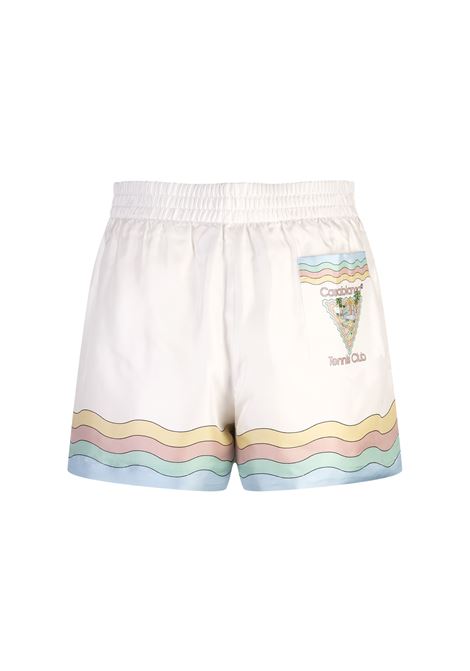 CASABLANCA Shorts In Seta Maison De Reve - CASABLANCA Spedizione Gratuita