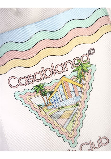 CASABLANCA Shorts In Seta Maison De Reve - CASABLANCA Spedizione Gratuita