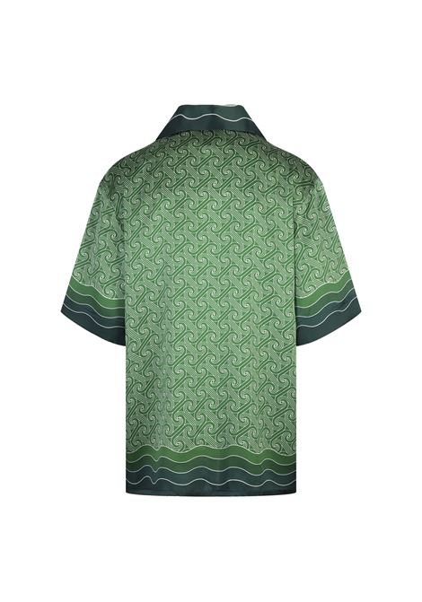 CASABLANCA Camicia In Seta Column Monogram - CASABLANCA Soddisfazione Garantita