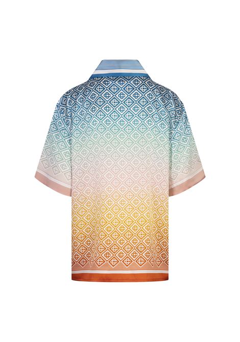CASABLANCA Camicia In Seta Gradient Monogram - CASABLANCA Qualità Garantita