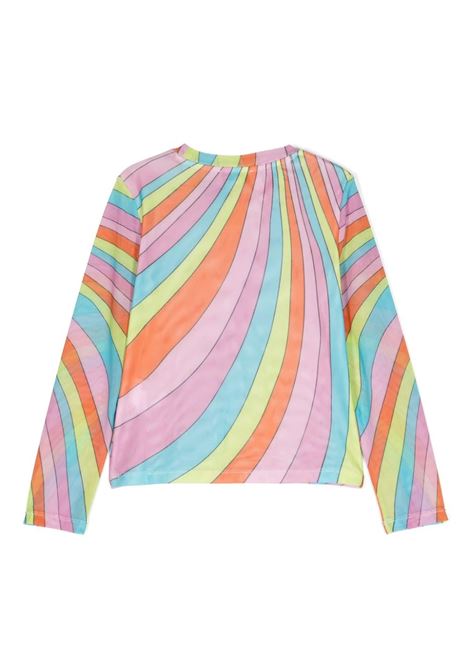 STELLA MCCARTNEY KIDS Top in Rete Multicolore con Grafica Stella - STELLA MCCARTNEY KIDS Affare Del Giorno
