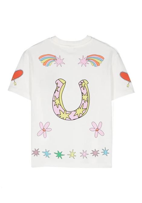 STELLA MCCARTNEY KIDS T-Shirt Bianca Con Grafica Stelle Cadenti - STELLA MCCARTNEY KIDS Sottocosto
